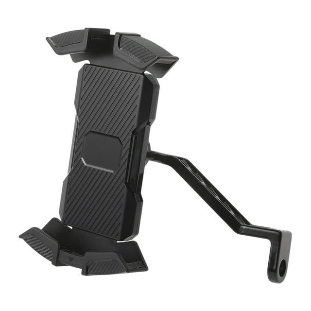 Soporte para teléfono de motocicleta Unique Bargains, soporte para celular de moto para montaje en espejo retrovisor, se adapta a smartphones de 4.7"-6.8" / 119.38-172.72mm, color negro