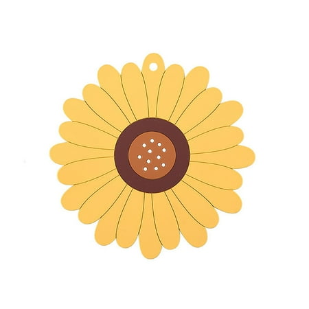 

Egmy Table Placemats Sunflower Non-Slip Heat Insulation Soft Waterproof Mat Yellow M