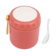thumbnail image 1 of Recipiente aislante para alimentos, rojo, 400ml, de acero inoxidable, a prueba de fugas con cuchara, tarro térmico para almuerzo para sopa, comida caliente para niños, 1 of 5