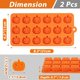 thumbnail image 3 of Halloween Pumpkin Chocolate Mold, 2 Pcs Pumpkin Candy Silicone Molds for Cake Decoration, Cupcakes, Jelly, Cookies, Orange, 3 of 4