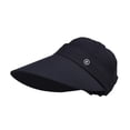thumbnail image 1 of Sombrero para el sol con visera ajustable y portátil para hombres y mujeres, informal, de ala ancha y desmontable. Negro, 1 of 9
