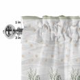 thumbnail image 2 of Valances for Windows Retro Nautical Marine Life Rod Pocket Short Curtain for Bathroom Living Room Bedroom Shell Starfish on Gray Sea Waves 1 Panel 42x12in, 2 of 9