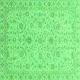 thumbnail image 1 of Ahgly Company Indoor Square Abstract Emerald Green Modern Area Rugs, 3' Square, 1 of 4