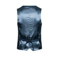 thumbnail image 3 of UTTOASFAY Men Coats Clearance Men'S Autumn Winter formal Bussiness Tuxedo Suit Waistcoat Vest Jacket Top Coat Rollbacks Blue Xxl, 3 of 4