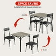 thumbnail image 2 of 3-Piece Dining Set for 2 with Upholstered Chairs, Square Kitchen Table for Small Spaces & Apartments, 2 of 8
