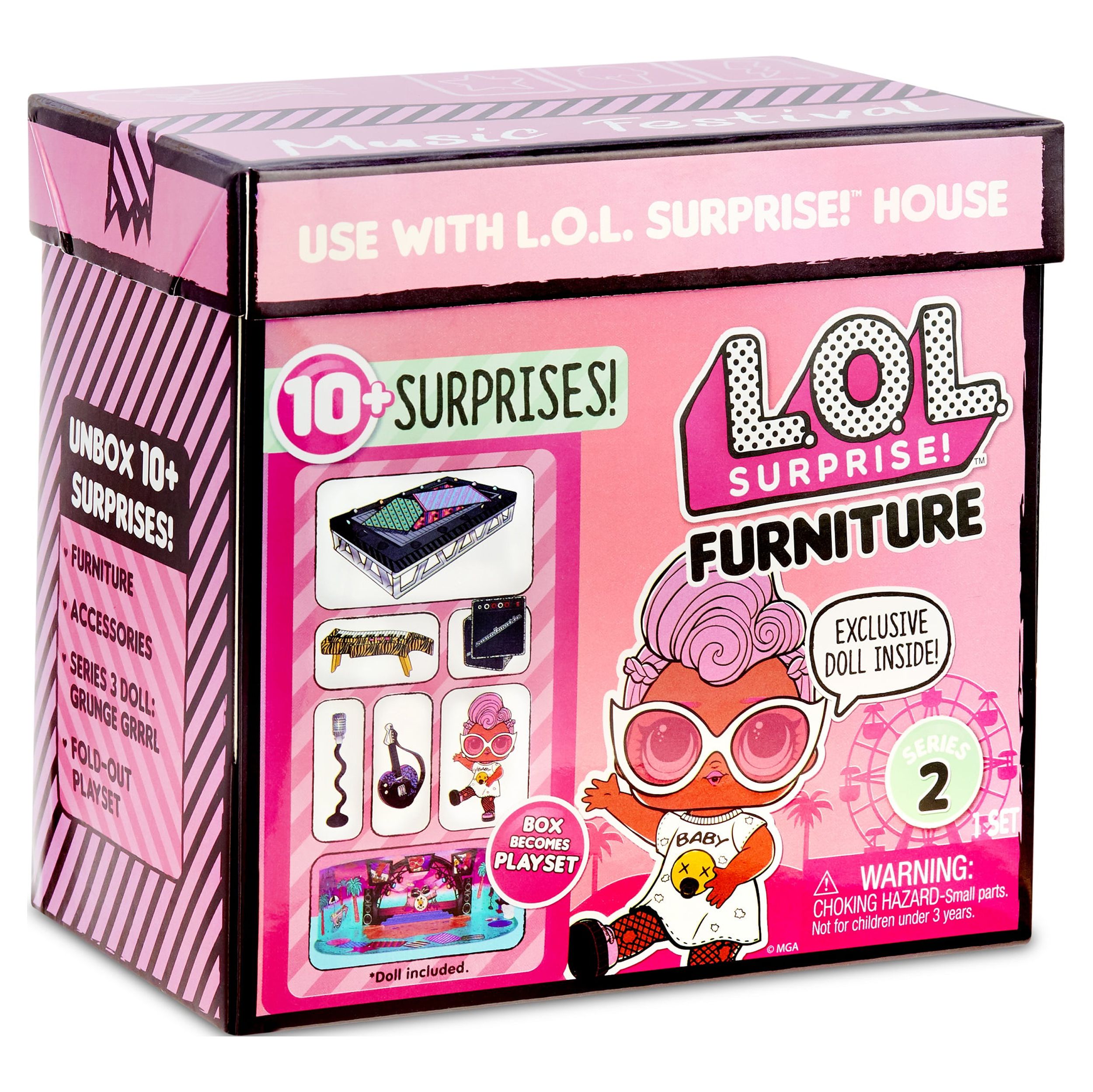 LOL Surprise Furniture Music Festival with Grunge Grrrl & 10+ Surprises, Great Gift for Kids Ages 4+ - image 5 of 6