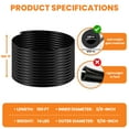 thumbnail image 2 of Pond Aerator Tubing, Black No-resistance Self Sinking Aeration Hose Aeration Hose with 14 LBS 3/8-INCH Diameter for Fish Tank, 2 of 7