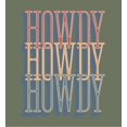 thumbnail image 6 of Western Howdy Repeat Text Adult Olive Long Sleeve Hoodie-Medium, 6 of 7