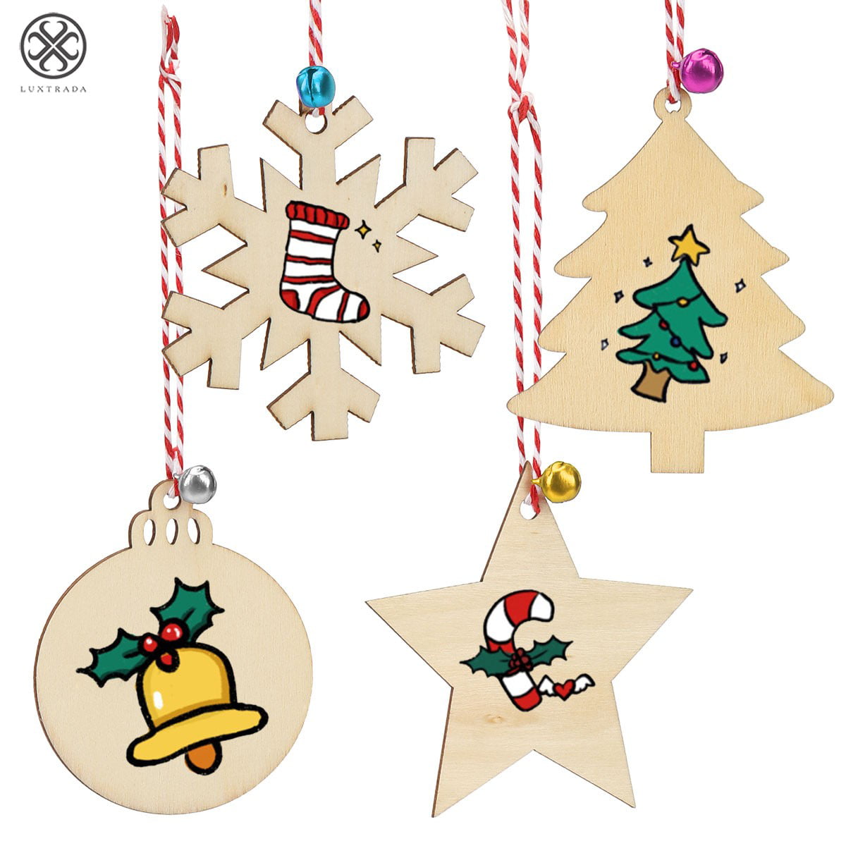 Letter Wood Slice Christmas Ornament – Northwest Crafts and Decor LLC