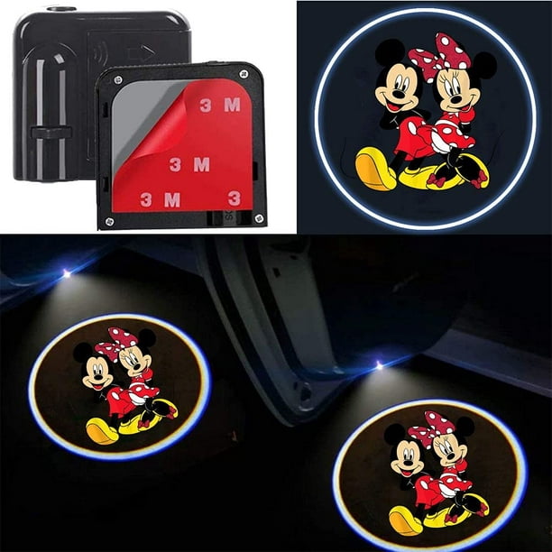 2pcs pour logo de lumières de porte de voiture pour Mickey Mouse