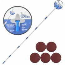 85 Inch Radial Round Pole Sander with Extension Pole, Manual Hand Drywall Sander for Walls and Ceilings, Includes 5pcs Sanding Sheets (80, 100, 120, 180, 240 Grit)$$Tools & Hardware Other