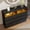 Black, variant on 6-Drawer Dresser with Power Socket and LED Lights, Modern Storage Chest with Ample Capacity & Smooth Glides, for Living Rooms, Bedrooms, or Home Offices, White