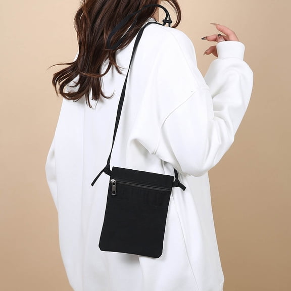 LHNFT Ultralight Crossbody Phone Bag, Small Crossbody Phone Bag with Zipper Nylon Cellphone Purse with Layer