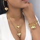thumbnail image 1 of Gargantilla con colgante de corazón de amor multicapa punk, cadena cubana, joyería de moda estética, día de San Valentín, pulsera multicapa de corazón, aretes de corazón, juego de tres piezas, 1 of 5