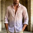 thumbnail image 5 of Mens Long Sleeve Floral Shirts Summer Casual Button Down Dress Shirts Wedding Party Holiday Shirt, 5 of 5