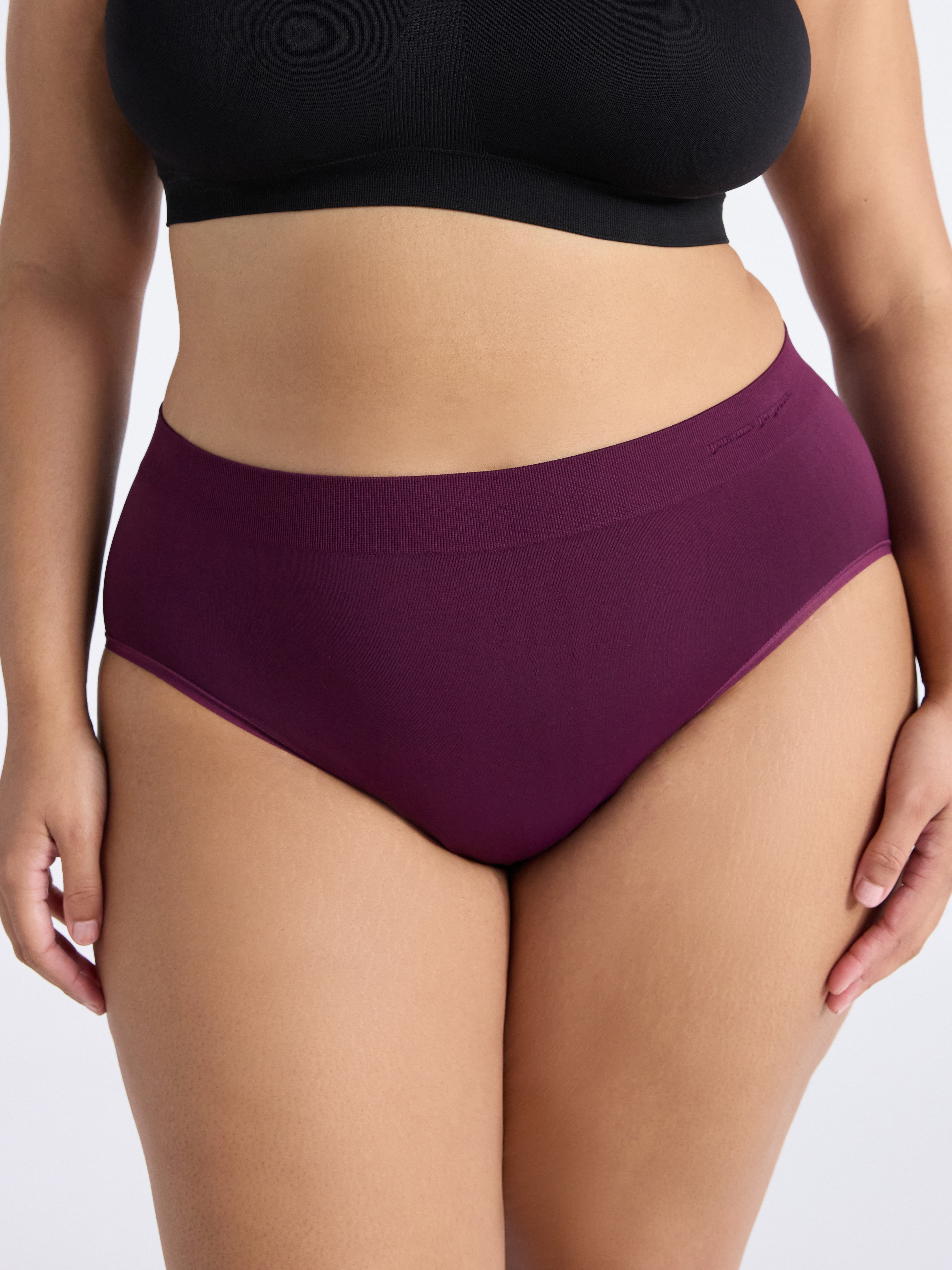 Joyspun Women's Plus Seamless Hipster Panties, 3-Pack, Sizes 1X-5X