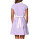 thumbnail image 3 of INSPIRE CHIC Vestido de Camisa de Mujer con Botones, Cuello Notch, Manga Corta, Vestidos de Trabajo con Cinturón, L Púrpura, 3 of 5
