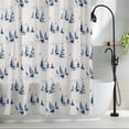 thumbnail image 2 of Sailboats Shower Curtain, 48" x 72", Summer Blue Boat Seagull Beige Background Waterproof Bathroom Curtain Washable Shower Curtain Set with 12 Hooks, 2 of 8