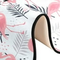 thumbnail image 6 of SKYSONIC 2X6 Feet Pink Flamingos Runner Rug with Rubber Backing, Tropical Palm Leaves Non Slip Entryway Rug Runner Washable Soft Area Rug Carpet for Hallway Bedroom Kitchen Decor, 6 of 6