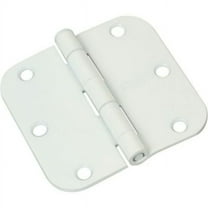National Hardware - V512 3.5RC5/8 3-1/2" Plain Bearing 5/8R Mortise Door Hinge, 3/pk - White