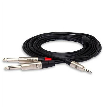 UPC: 0728736053946 | Hosa – HMP-003Y – 3.5mm TRS to Dual 1/4 TS Pro Stereo Breakout Cable – 3ft.