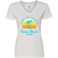 thumbnail image 3 of Inktastic Summer Enjoy the Sunshine Venice Beach California in Blue Women's V-Neck T-Shirt, 3 of 5