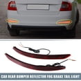 thumbnail image 2 of 1 Pair Rear Bumper Reflector Fog Brake Tail Turn Signal Light Red Yellow LED for Hyundai Elantra 17-20, 2 of 6