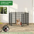 thumbnail image 4 of furlinkhm 32'' Dog Playpen Indoor/Outdoor, 6 Panels Metal Dog Fence with Doors, Portable Pet Dog Cage Outdoor Exercise Pen, Foldable Puppy Playpen Kennel for Garden Yard, RV Camping, 4 of 8