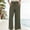 Army Green, variant on Delayuji Womens Linen Pant Loose Stretch Pleated High Waisted Straight Leg Pants Relaxed Fit Casual Pant Daily Wear