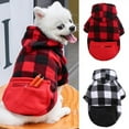 thumbnail image 2 of Dog Classic Plaid Hoodie Pet Dog Clothes Breathable for Small Medium Dog Cats, 2 of 6
