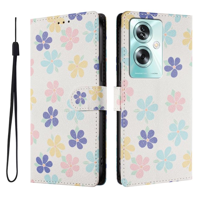 FOXDOCK Funda Tipo Cartera para OPPO A79 5G con Soporte y Correa – Diseño de Patrones Lindos