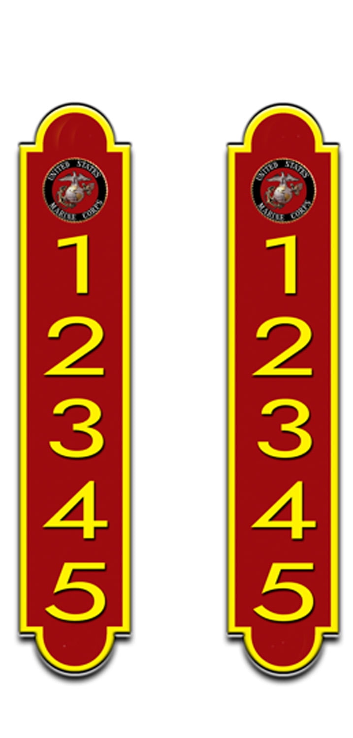 Customized Address Numbers Stickers 2 Pack, Highly Reflective Aluminum