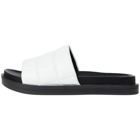 Aerosoles Women's Leila Slide Sandal, White Leather, 7.5