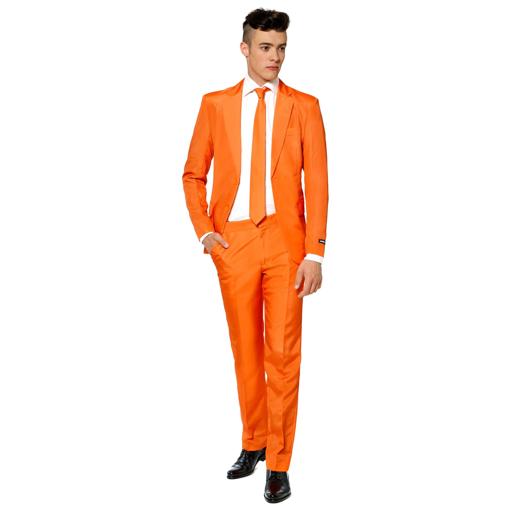 Orange slim fit suit Clearance