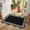 Black, variant on Half Circular Door Mat 16"x24",Navy Blue Black Grey Absorbent Non Slip Welcome Mats for Front Door,Modern Irregular Geometric Abstract Diatomaceous Entryway Rug for Bathroom Kitchen Apartment