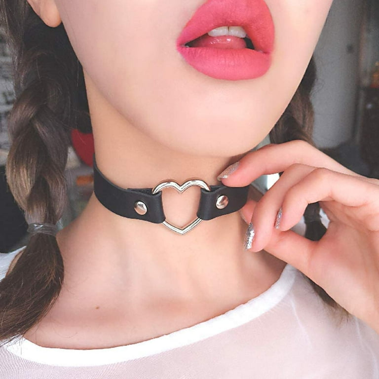 ChainsHouse Customized Choker Collar Necklace for Women Girls Photo  Charm/Puddin/CZ Adjustable High Neck Custom Personalized Initials Name  Leather