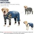 thumbnail image 4 of HQREA Overalls for Large Dogs Blue Vintage Washed Dog Jeans Jumpsuit Denim Shirts & Pant Sets Onesie, 4 of 6