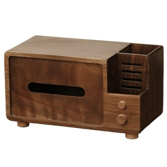 Wood Tissue Box Holder Cover, Kleenex Tissue Holder, Remote Control Holder, Desk Organizer Storage
