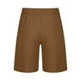 thumbnail image 6 of Puntoco Mens Shorts Summer Pants,Men'S Washing Wrinkled Pockets, Elastic Waist Shorts, Straight Leg Shorts, Sports Pants, and Cropped Pants Khaki 8(L), 6 of 6
