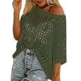 thumbnail image 2 of Crochet Knit Sweater for Women Summer Hollow Out Pullover, 2 of 6