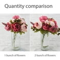 thumbnail image 3 of Visland Artificial Flowers Silk Peony Flower Vintage Peonies Bouquet DIY Wreath for Home Wedding Centerpieces Decor, 3 of 7