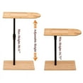 thumbnail image 2 of LONGHEXINA Couch Tray Table Bamboo Height Adjustable Side Table for Sofa C-shaped Oval End Tables with Slots for Bed and Chairs in Living Room and Bedroom, 2 of 8
