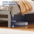thumbnail image 5 of Zimtown Twin Platform Bed Frame with Pull Out Trundle, Extendable Daybed Frame with Headboard, No Box Spring Needed, Gray, 5 of 8
