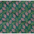 thumbnail image 4 of oneOone Organic Cotton Poplin Twill Fabric Leaves Block Print Fabric BTY 42 Inch Wide, 4 of 4
