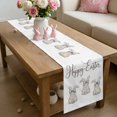 thumbnail image 6 of Happy Easter Rabbits Table Runner 36 Inches Long for Kitchen Dining, Spring Bunny Flowers Love Watercolor Dresser Scarf Farmhouse, Dining Table Decorations for Wedding/Parties, 13 x 36 In, 6 of 8
