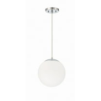 56891-CH-WG Craftmade Lighting Gaze - 1 Light Pendant In Contemporary Style-10.88 Inches Tall and 10 Inches Wide-Chrome Finish-Frost White Glass Color