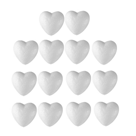 PAMINGONO Heart Shape Foam Model White for DIY Projects Pamingono 14Pcs