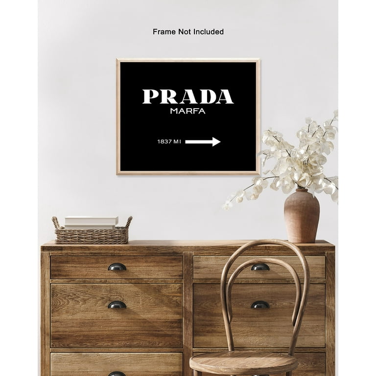 Poster Master Prada Poster - Prada Sign Print - Fashion Art - Glam Gift for  Her, Women, Fashionista, Designer Fans - Typographic Decor for Home