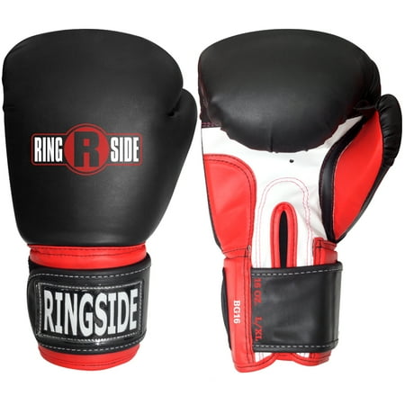 Ringside Pro Style Training Boxing Gloves, Black/Red, Small/Medium