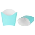 thumbnail image 2 of Bio Tek 3 oz Turquoise Paper Fry Cup / Snack Container - 4 1/2" x 3 1/4" x 3 3/4" - 100 count box, 2 of 11